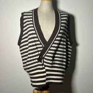 Striped sweater vest